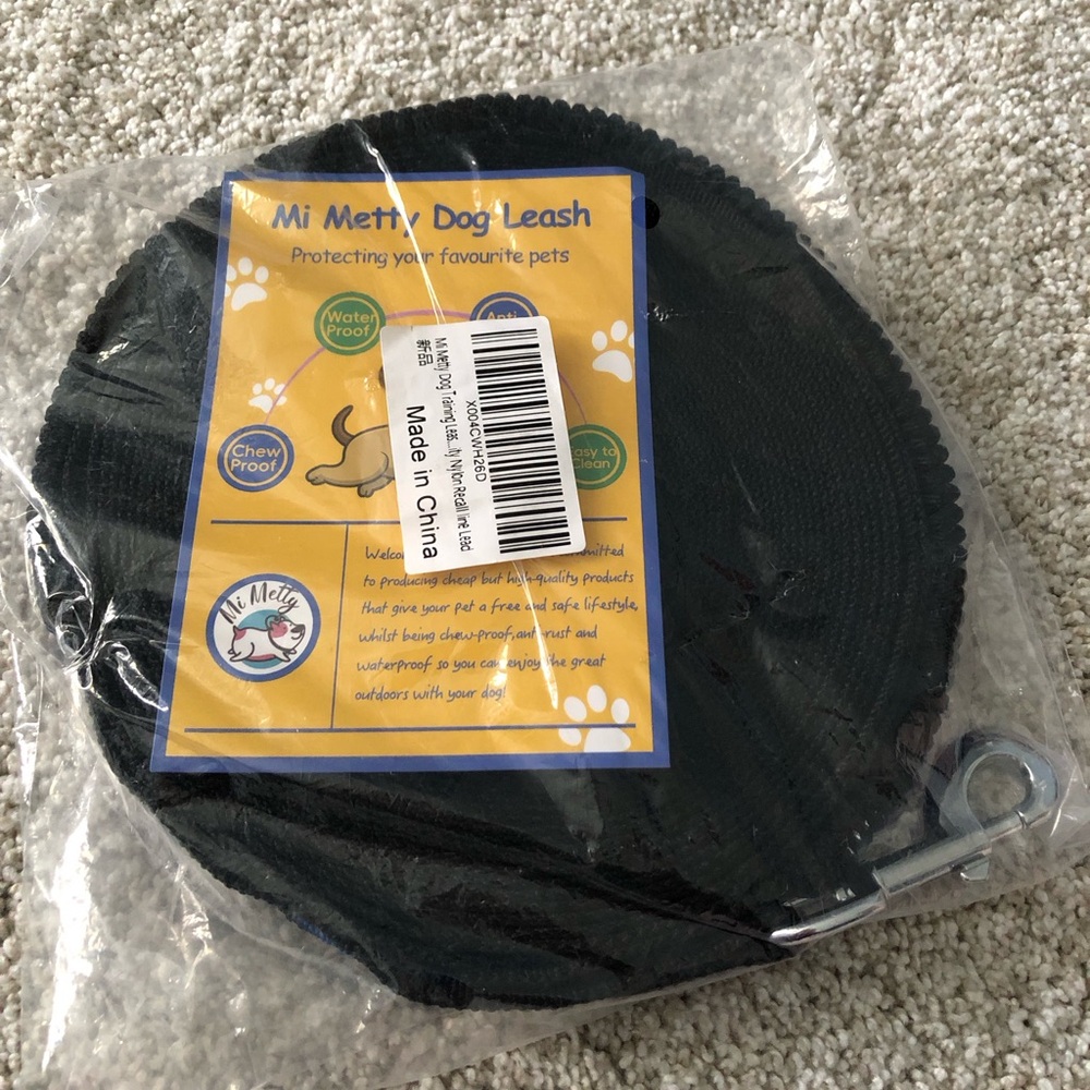 New Mi Metty Black Dog Leash